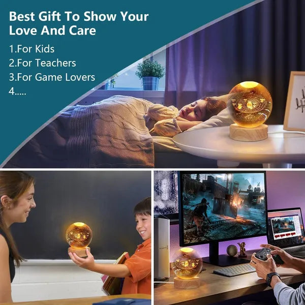 3D Crystal Ball™ Lamp 🌖
