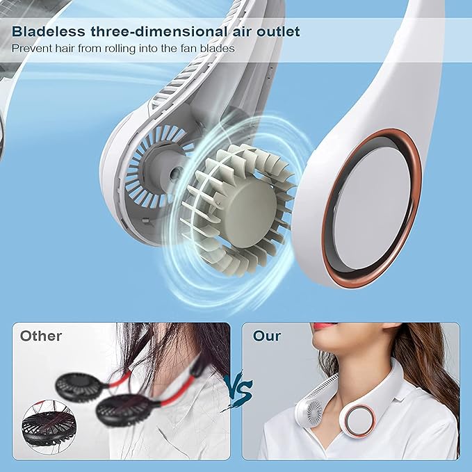 🔥Portable Rechargeable Neck Fan 🔥