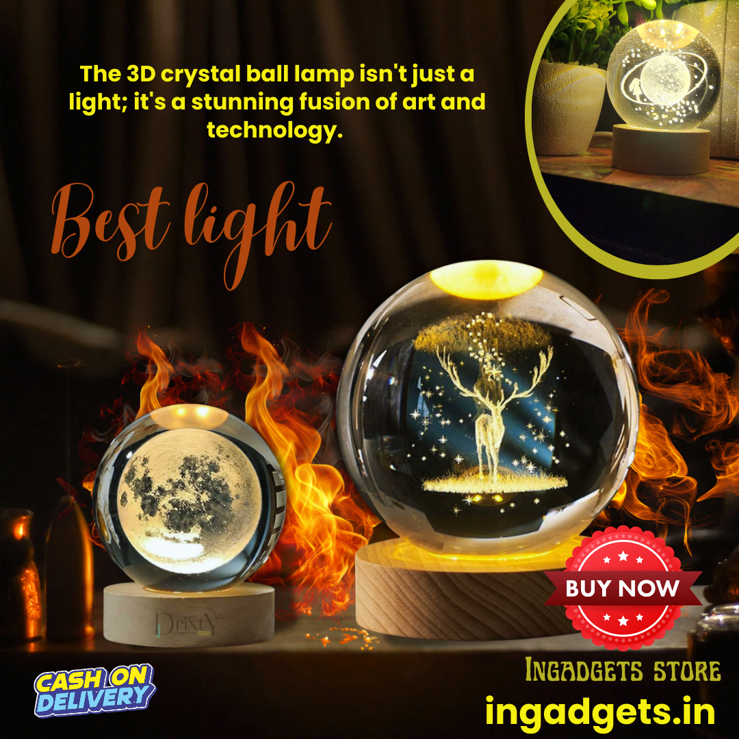 3D Crystal Ball™ Lamp 🌖