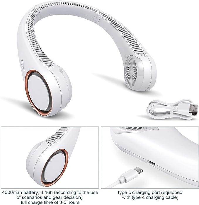🔥Portable Rechargeable Neck Fan 🔥