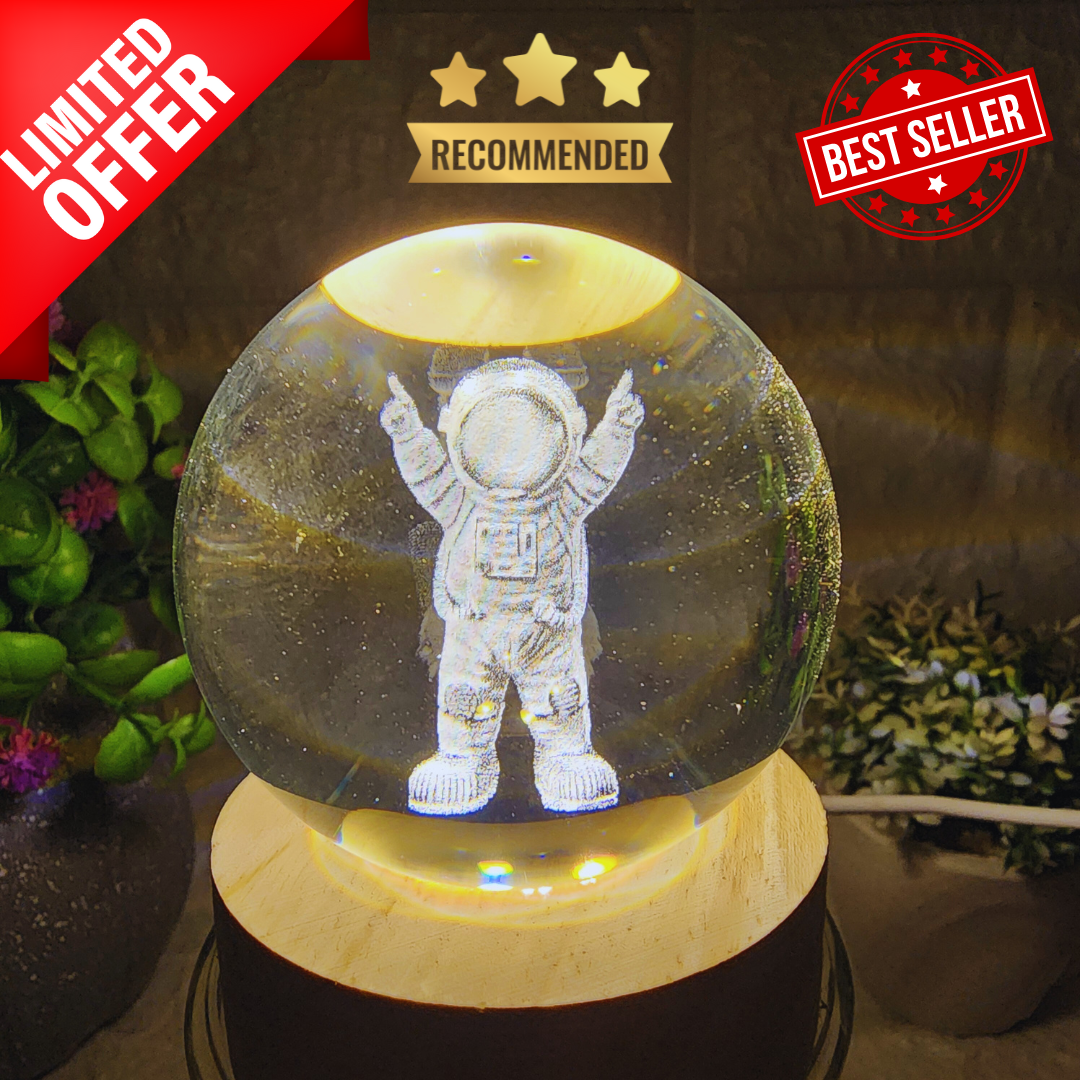 3D Crystal Ball™ Lamp 🌖