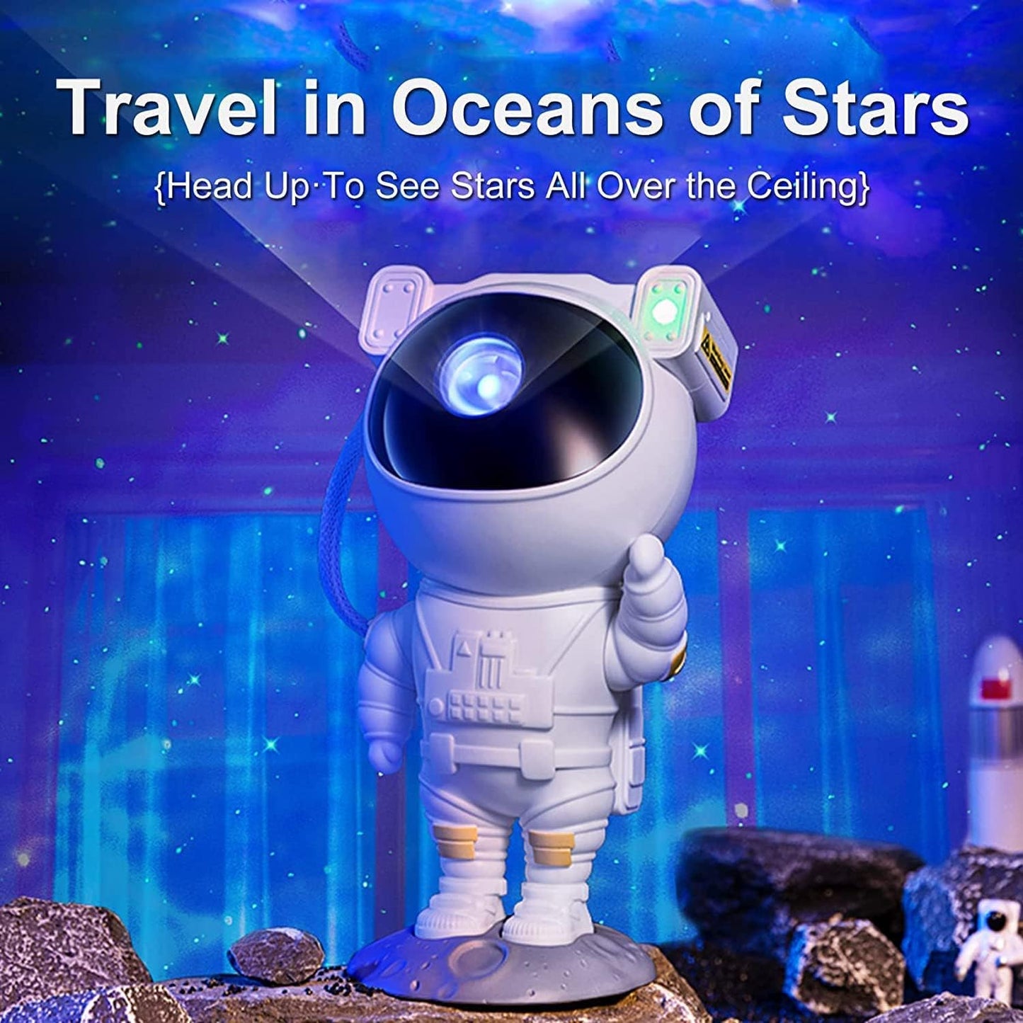 Ingadgets ™ Astronaut Galaxy Projector with Remote Control - 360° Adjustable Timer Kids Astronaut Nebula Night Light, for Gifts,Baby Adults Bedroom, Gaming Room, Home and Party (Corded Electric)❤️‍