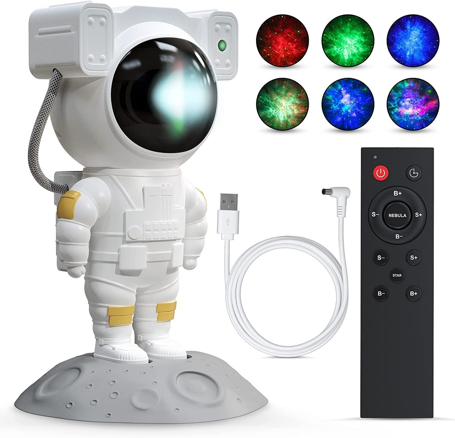 Ingadgets ™ Astronaut Galaxy Projector with Remote Control - 360° Adjustable Timer Kids Astronaut Nebula Night Light, for Gifts,Baby Adults Bedroom, Gaming Room, Home and Party (Corded Electric)❤️‍